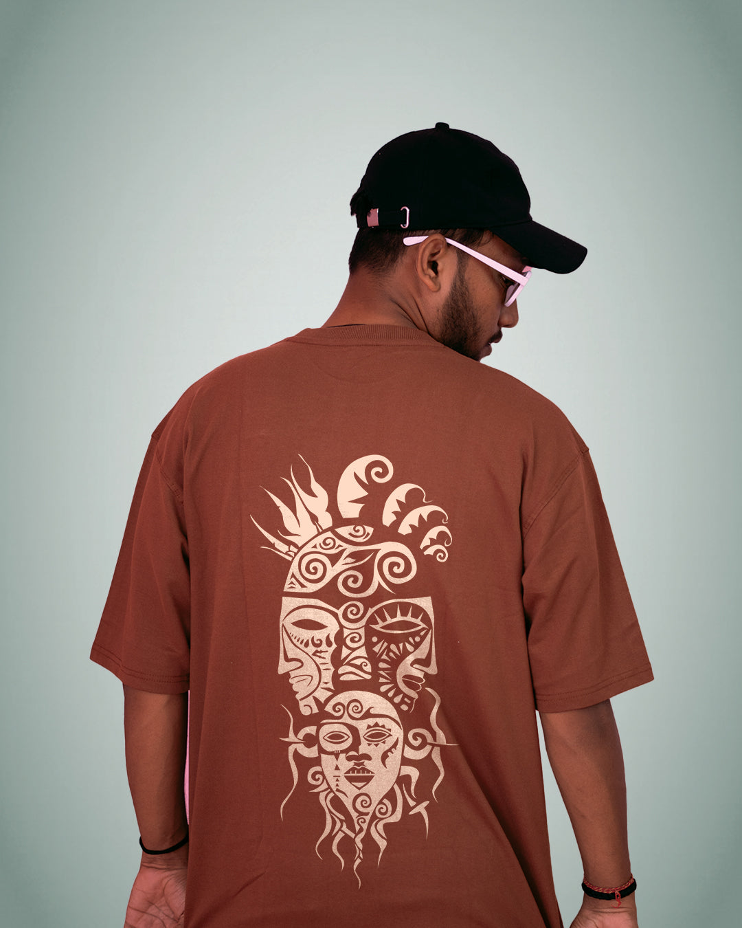 Tribal Spirit Oversized Graphic T-Shirt