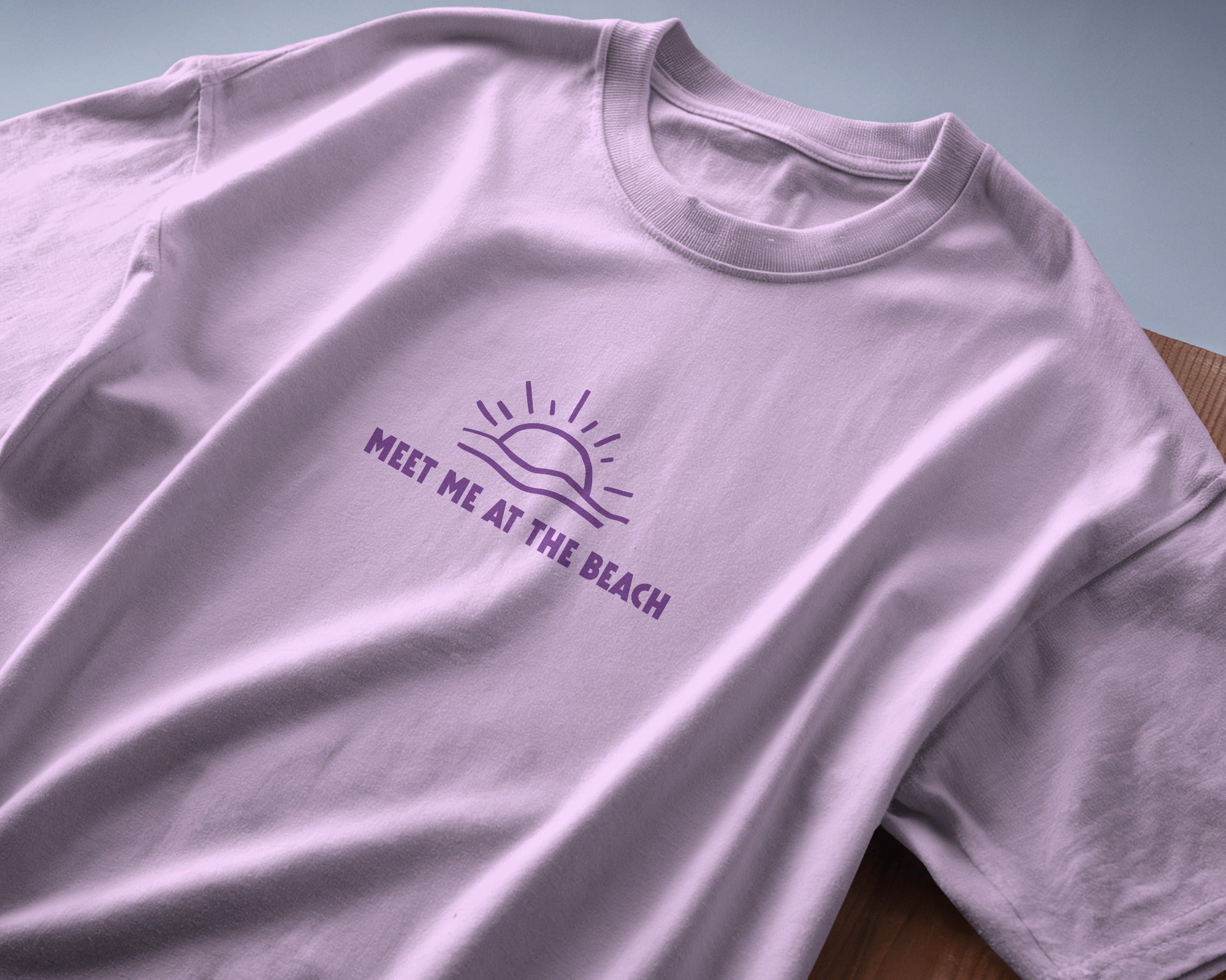 Thalassophile Iconic Beach Lavender Oversized T-Shirt